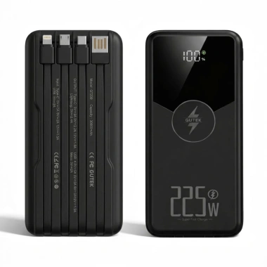 Pin sạc dự phòng 30.000mAh Gutek GT239 - Sạc nhanh 22.5W tích hợp dây cáp, 269.000₫