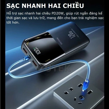 Pin sạc dự phòng 30.000mAh Gutek GT69 - Dung lượng lớn, sạc nhanh 22.5W, kèm dây sạc, giá chỉ 259.000₫ 5