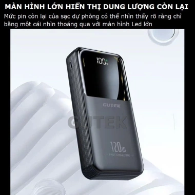 Pin sạc dự phòng 30.000mAh Gutek GT69 - Dung lượng lớn, sạc nhanh 22.5W, kèm dây sạc, giá chỉ 259.000₫ 7
