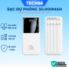 Pin sạc dự phòng 30.000mAh Gutek GT69 - Sạc nhanh 22.5W kèm dây, giá chỉ 249.000₫
