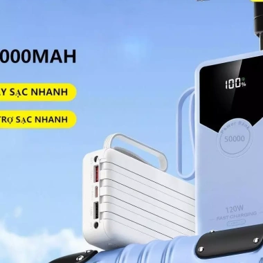 Pin sạc dự phòng 50.000-80.000mAh 120W sạc nhanh, tặng cáp sạc nhanh, nhiều dây sạc - 169.000₫