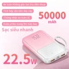 Pin sạc dự phòng 50.000mAh bộ sạc nhanh 22.5W 4 cáp tích hợp đa màu giá 299.999₫ 8
