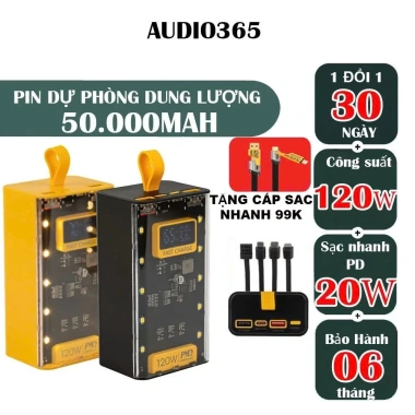 Pin sạc dự phòng 50.000mAh Hoco chính hãng - Bảo hành 12 tháng, giảm giá 199.000₫ Pin sạc dự phòng 50.000mAh Hoco chính hãng - Bảo hành 12 tháng, giảm giá 199.000₫