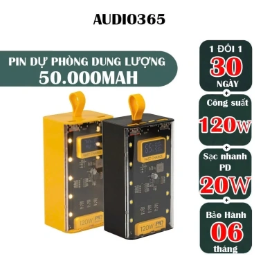 Pin sạc dự phòng 50.000mAh Hoco chính hãng - Bảo hành 12 tháng, giảm giá 199.000₫ 2 Pin sạc dự phòng 50.000mAh Hoco chính hãng - Bảo hành 12 tháng, giảm giá 199.000₫ 2