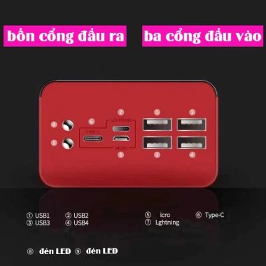 Pin sạc dự phòng 50.000mAh sạc nhanh, tích hợp đèn LED, dung lượng lớn, chỉ 479.000₫