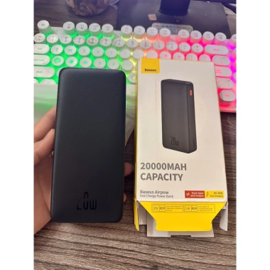Pin sạc dự phòng Baseus 20.000mAh 30W kèm 2 dây TypeC - New FullBox BH, giá 329k 6 Pin sạc dự phòng Baseus 20.000mAh 30W kèm 2 dây TypeC - New FullBox BH, giá 329k 6