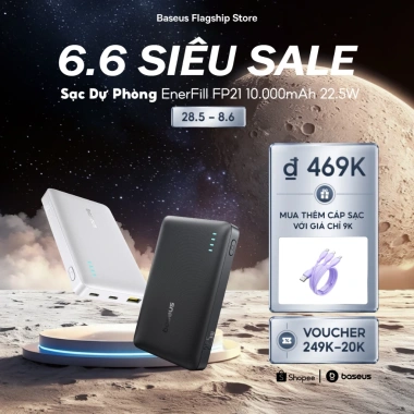 Pin sạc dự phòng Baseus EnerFill FP21 22.5W 10.000mAh - Giá ưu đãi 519.000₫