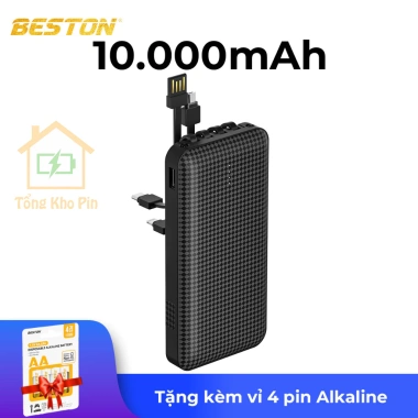 Pin sạc dự phòng BESTON 20.000mAh, 4 dây sạc, sạc 3 thiết bị cùng lúc, giá 138.000₫ 9