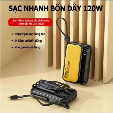 Pin sạc dự phòng đa năng 10.000-20.000mAh, thiết kế nhỏ gọn, sạc nhanh tích hợp dây, giá 132.912 VND