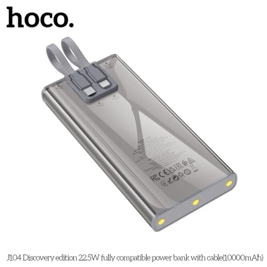 Pin Sạc Dự Phòng Hoco J104 10.000mAh - Sạc Nhanh 22.5W PD QC3.0, Có Dây, Giá 250k 3