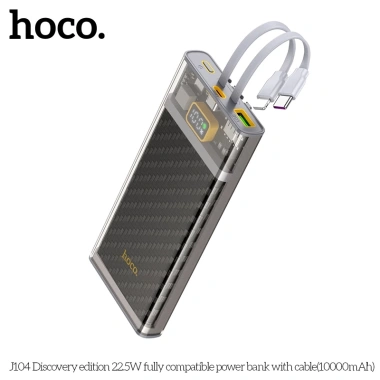 Pin Sạc Dự Phòng Hoco J104 10.000mAh - Sạc Nhanh 22.5W PD QC3.0, Có Dây, Giá 250k 6