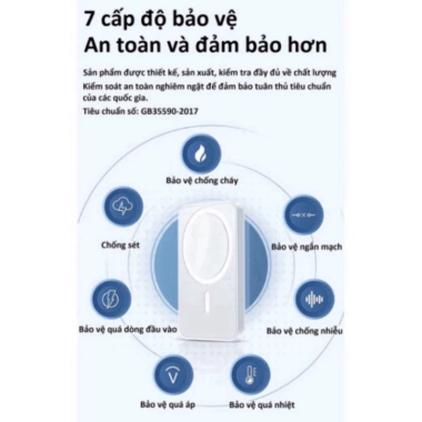 Pin sạc dự phòng không dây 5.000mAh mini có nam châm tự động, phù hợp iPhone và Android - Giá ưu đãi 159k 7