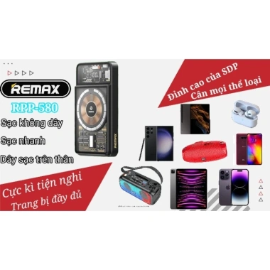 Pin sạc dự phòng không dây có dây 10.000mAh 22.5W Remax RPP-580 chính hãng - 450k 9 Pin sạc dự phòng không dây có dây 10.000mAh 22.5W Remax RPP-580 chính hãng - 450k 9