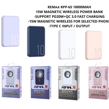 Pin sạc dự phòng không dây Remax RPP-65 10.000mAh, sạc nhanh PD 20W, 4 màu 2