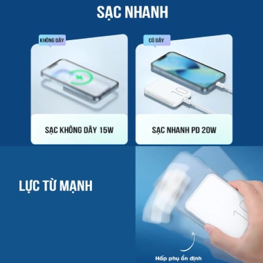 Pin sạc dự phòng không dây Remax RPP-65 10.000mAh, sạc nhanh PD 20W, 4 màu 5