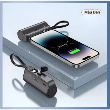 Pin sạc dự phòng mini iPhone & Android, cáp Lightning‑Type C tích hợp, siêu gọn – 88.400₫ 7