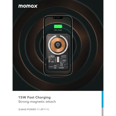 Pin sạc dự phòng Momax Q.Mag IP111 10.000mAh không dây, chân đế, giảm giá 850.000đ 3