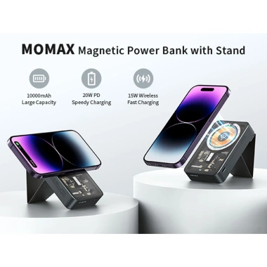 Pin sạc dự phòng Momax Q.Mag IP111 10.000mAh không dây, chân đế, giảm giá 850.000đ 7