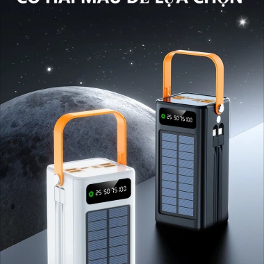 Pin sạc dự phòng năng lượng mặt trời 90.000mAh sạc nhanh 120W LED hiển thị 2 dây 335.000₫ 3
