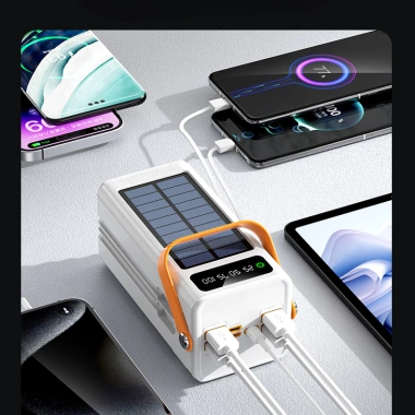 Pin sạc dự phòng năng lượng mặt trời 90.000mAh sạc nhanh 120W LED hiển thị 2 dây 335.000₫ 6