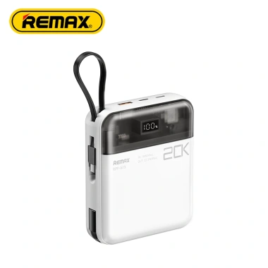 Pin sạc dự phòng REMAX 20W+22.5W PD QC tích hợp 2 cáp sạc nhanh cho iPhone & Android 2