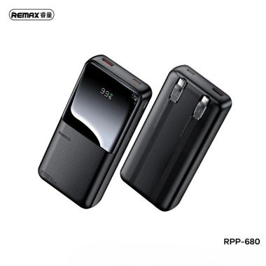 Pin sạc dự phòng REMAX 20W+22.5W PD QC tích hợp 2 cáp sạc nhanh cho iPhone & Android 9