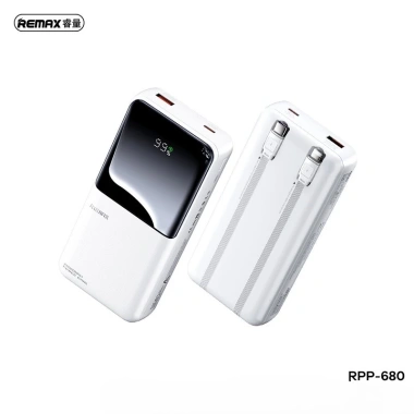 Pin sạc dự phòng REMAX 20W+22.5W PD QC tích hợp 2 cáp sạc nhanh cho iPhone & Android 10
