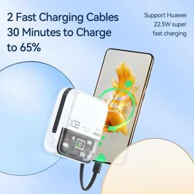 Pin sạc dự phòng REMAX RPP-603 20.000mAh 2 cáp nhanh cho iPhone & Android 20W PD+22.5W QC - Giá ưu đãi 385k