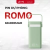 Pin sạc dự phòng ROMO PMT60 60.000mAh 100W đa cổng sạc, đèn LED - 1.199.000 VND
