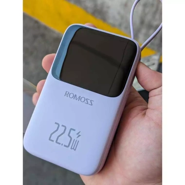 Pin sạc dự phòng Romoss PFC20 20.000mAh sạc nhanh 22.5W PD20W kèm cáp, đèn báo - Giá chỉ 399.000 VND