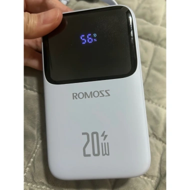Pin sạc dự phòng Romoss PFC20 20.000mAh sạc nhanh 22.5W PD20W kèm cáp, đèn báo - Giá chỉ 399.000 VND