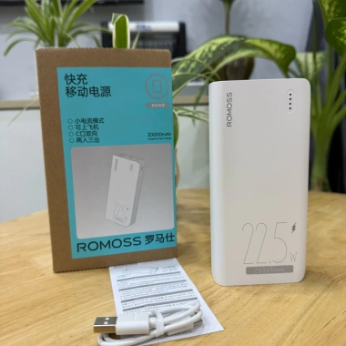 Pin sạc dự phòng Romoss Sense 6FS 20.000mAh sạc nhanh 22.5W chuẩn 3C 324.000₫