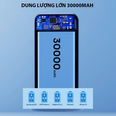 Pin sạc dự phòng RT32 30.000mAh 22.5W ROBOT chính hãng, bảo hành 12 tháng, giá 679.000₫ 5
