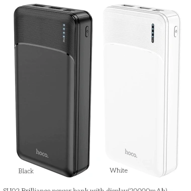 Pin sạc dự phòng trong suốt HOCO 20.000mAh Sạc nhanh đèn LED hỗ trợ nhiều thiết bị dung lượng lớn 5