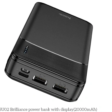Pin sạc dự phòng trong suốt HOCO 20.000mAh Sạc nhanh đèn LED hỗ trợ nhiều thiết bị dung lượng lớn 9