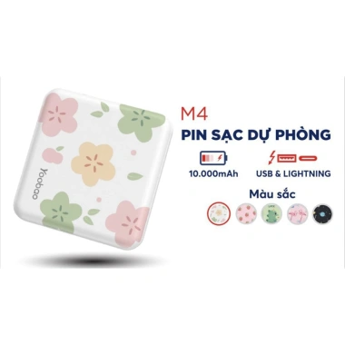 Pin sạc dự phòng Yoobao M4 mini 10.000mAh Li-Polymer 2 đầu vào 2 đầu ra - Giá 290k 2
