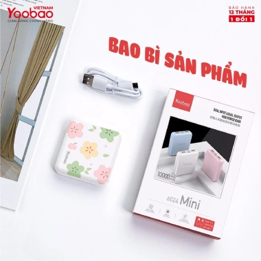 Pin sạc dự phòng Yoobao M4 mini 10.000mAh Li-Polymer 2 đầu vào 2 đầu ra - Giá 290k 6