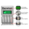Pin sạc Energizer Ni‑MH USA bộ 4 AA/AAA 2.450mAh‑900mAh kèm sạc 4 khe, dung lượng cao, bền bỉ 9