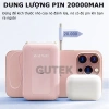 Pin sạc Gutek GT18 20.000mAh sạc nhanh 20W nhỏ gọn kèm dây cho điện thoại - Giá 150k 6
