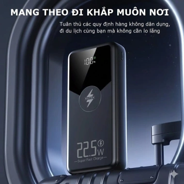 Pin Sạc Gutek GT229 100W 30.000mAh/20.000mAh, dung lượng lớn tích hợp dây cáp, sạc nhanh cho điện thoại - 249.000₫