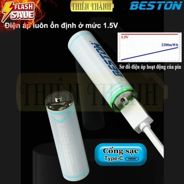 Pin sạc Li-ion 1.5V BESTON AA 2AC-60/3AC-18, AA 2.200mWh, AAA 600mWh - 55.999 VND