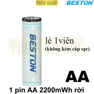 Pin sạc Li-ion 1.5V BESTON AA 2AC-60/3AC-18, AA 2.200mWh, AAA 600mWh - 55.999 VND 9 Pin sạc Li-ion 1.5V BESTON AA 2AC-60/3AC-18, AA 2.200mWh, AAA 600mWh - 55.999 VND 9