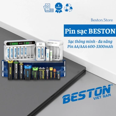 Pin sạc Ni-Mh 1.2V AA/AAA 3.300mAh - Sạc nhanh, tiết kiệm - BESTON giá chỉ 50.999₫