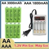 Pin sạc NI-MH AA 1.2V 3.000mAh AAA 1.800mAh 4/8 viên – Micrô, đèn pin, giá 72.000đ