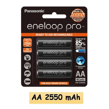 Pin sạc Panasonic Eneloop AA 2.000mAh/800mAh Vỉ 4 viên – Dung lượng cao, giá 299.000₫ 4