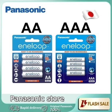 Pin sạc Panasonic Eneloop AA 2.550mAh/AAA 950mAh Vỉ 4 viên - Giá 179.400 VND
