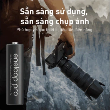 Pin sạc Panasonic Eneloop AA 2.550mAh/AAA 950mAh Vỉ 4 viên - Giá 179.400 VND