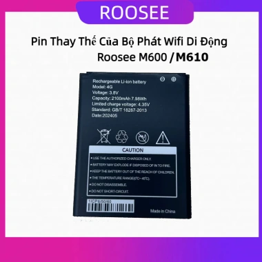Pin Thay Thế 2.100mAh Chuẩn Bóc Máy cho Roosee M600/M610 - Giá chỉ 57.820₫