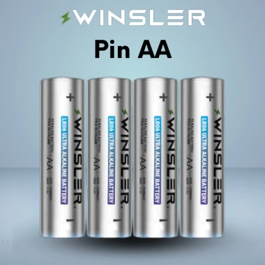 Pin WINSLER AA/AAA 4 viên 1.5V Alkaline – Sức mạnh mạnh, tuổi thọ dài, chỉ 34.000₫ 4