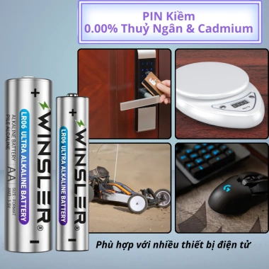 Pin WINSLER AA/AAA 4 viên 1.5V Alkaline – Sức mạnh mạnh, tuổi thọ dài, chỉ 34.000₫ 8